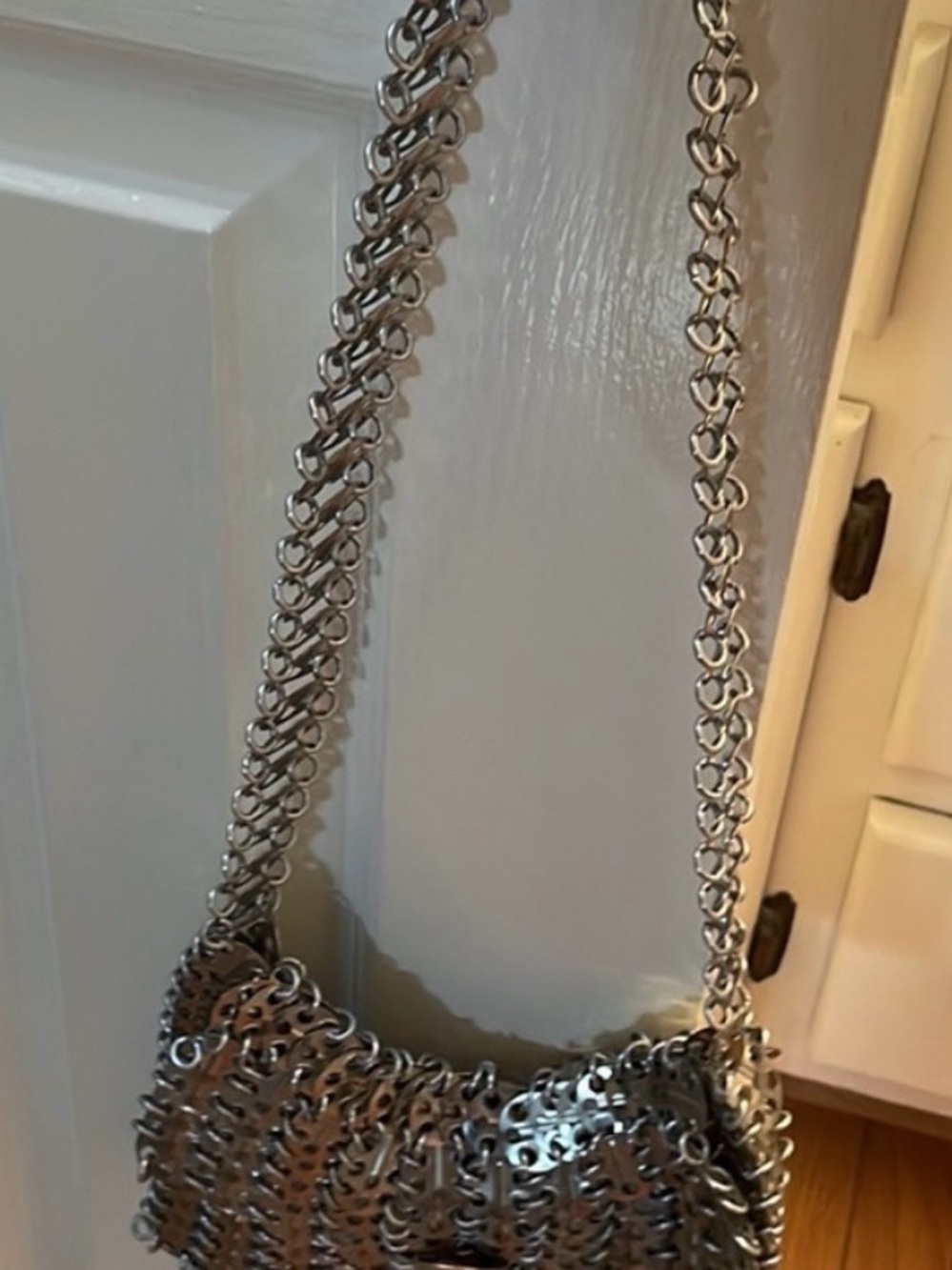 Silver Chainmail Shoulder -paco rabanne - Picture 4 of 4